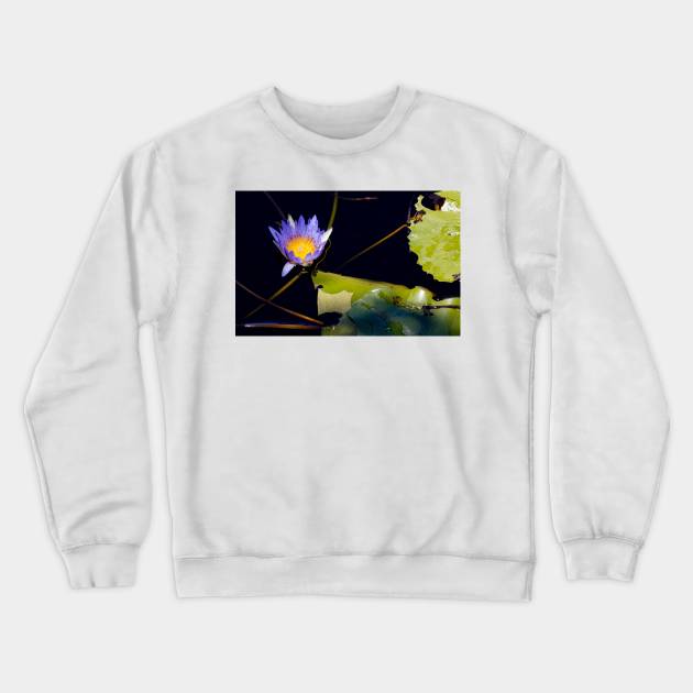 Lonely Waterlily Crewneck Sweatshirt by Memories4you